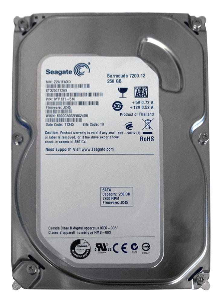 Amazon.com: SEAGATE Barracuda 7200.12 250 GB SATA 6.0 Gb-s 8 MB